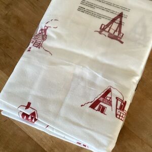 Garnet Hill White and Red flannel pillow cases